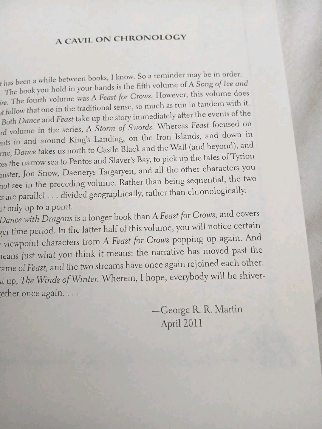 A Dance with Dragons George R.R. Martin 2011 First Edition Hardcover Dust Jacket