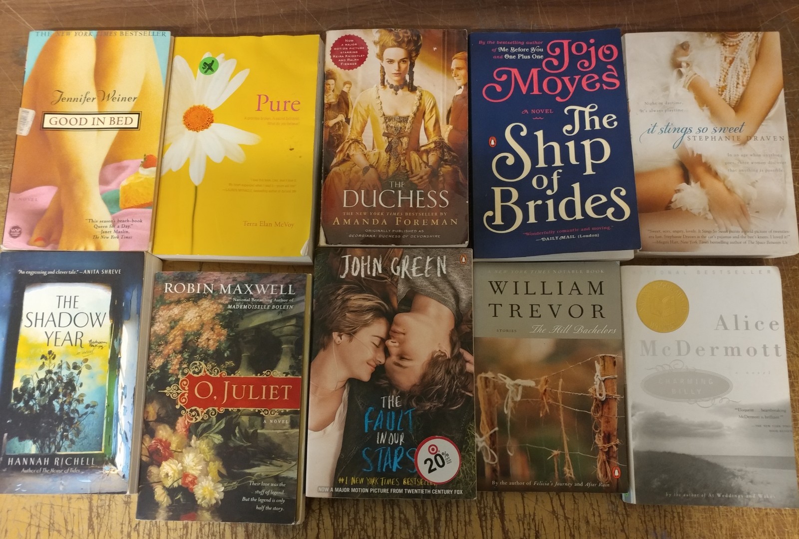 Lot of 20 Large Trade Literature Fiction Paperback BestSeller UNSORTED Mix Books