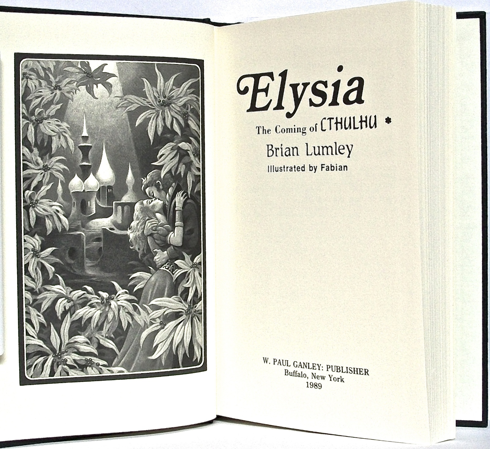 BRIAN LUMLEY—ELYSIA: THE COMING OF CTHULHU, Fabian art (1st ed., trade pb, 1989)
