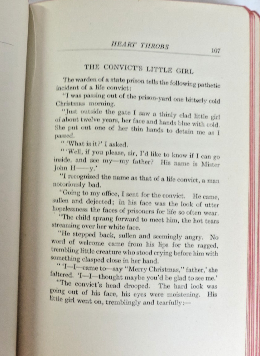 1911 Heart Throbs Vol. 2 The Old Scrap Book Poetry/Love Short Stories