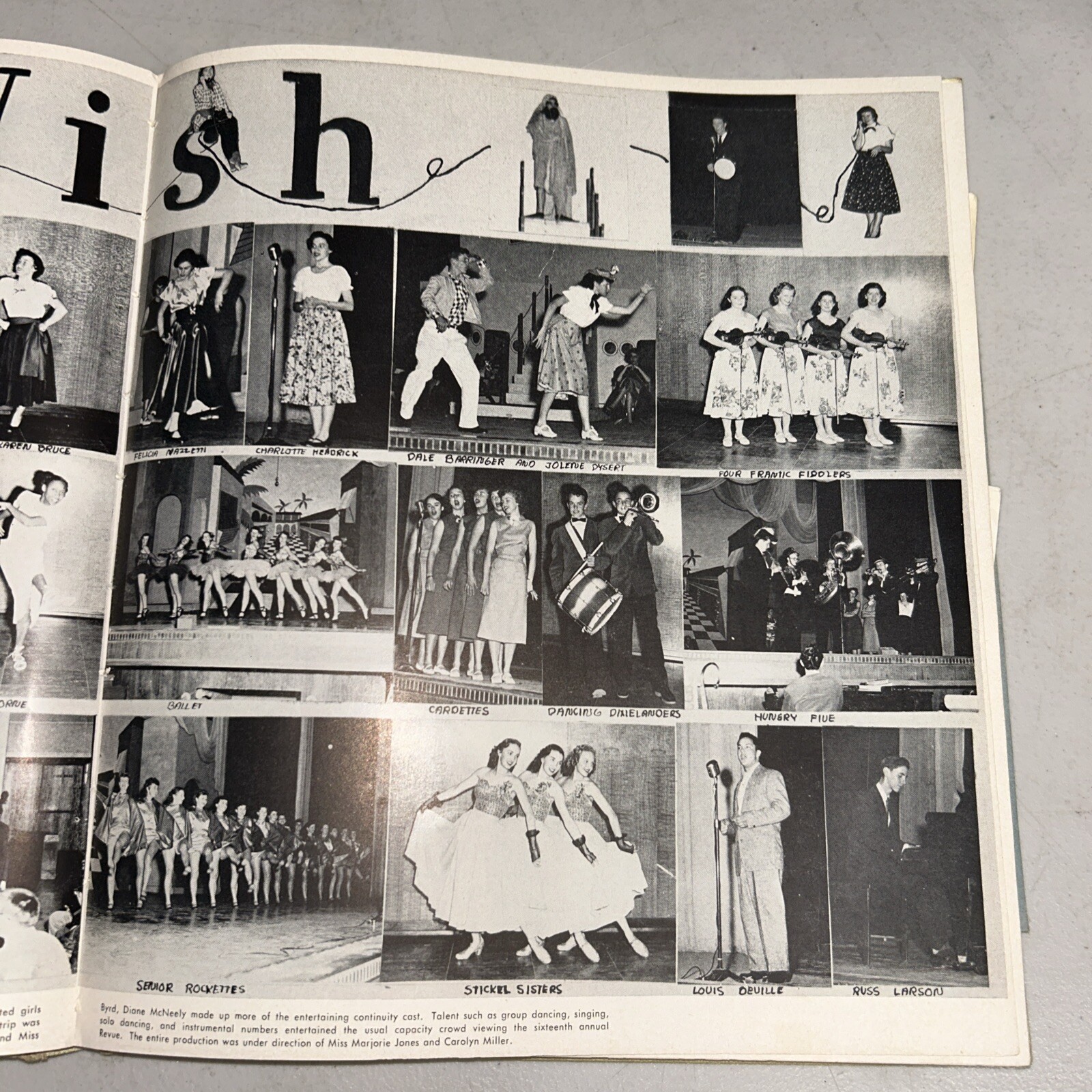 1952 Vintage Yearbook Cardinal Whittier Ca with ephemera