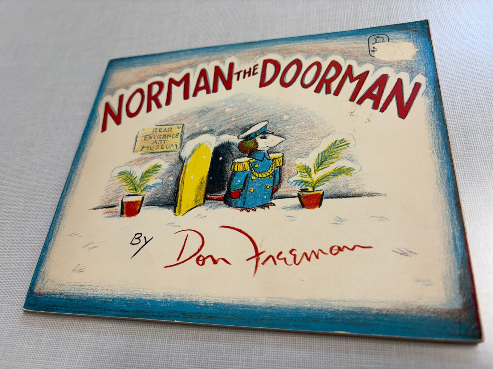 Norman The Doorman Don Freeman SIGNED drawing gifted mouse doorman VG 69 trd pbk