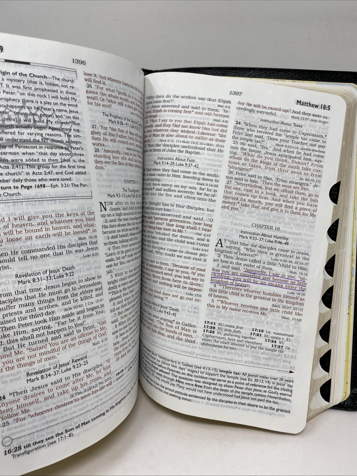 Rare “Oracles of God” Special Edition NKJV Open Bible Christian Ed Thumb Indexed