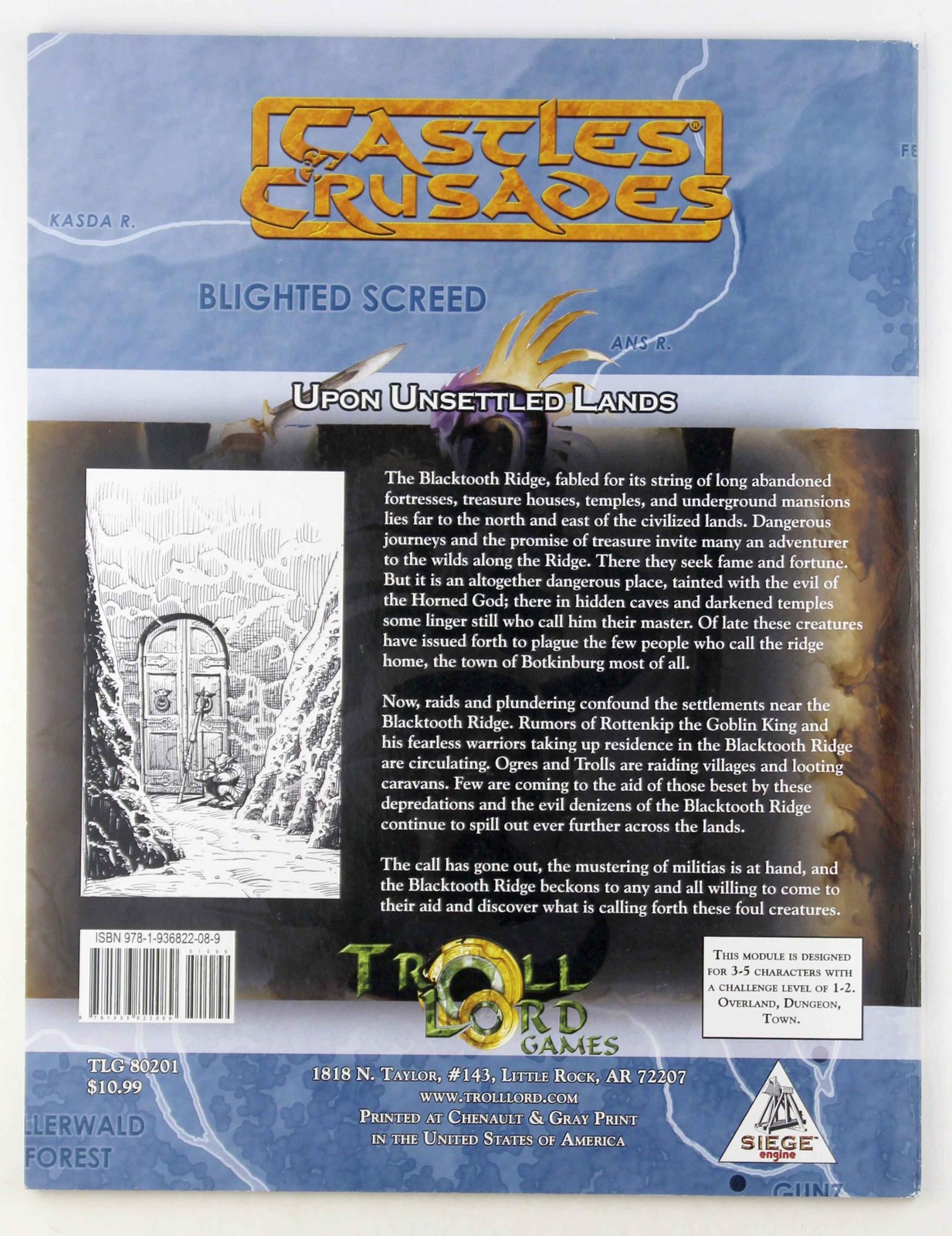 Castles & Crusades A1 Assault on Blacktooth Ridge Davis Chenault Troll Lord Gam