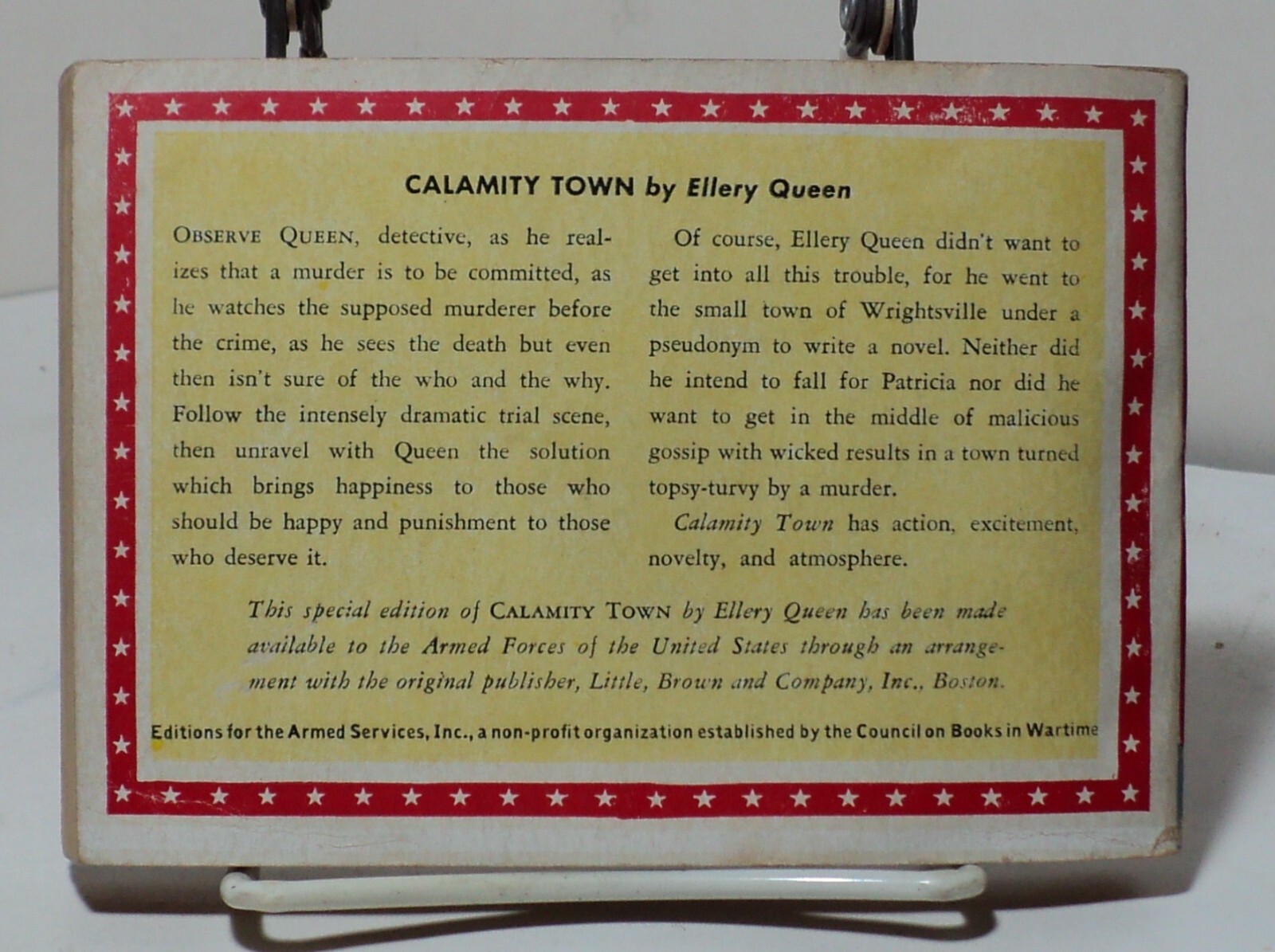Calamity Town by Ellery Queen – Armed Services Edition 680 – 1942