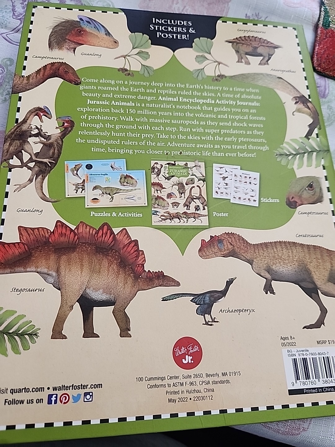 Jurassic Animal Encyclopedia Activity Journal Includes Stickers and Poster