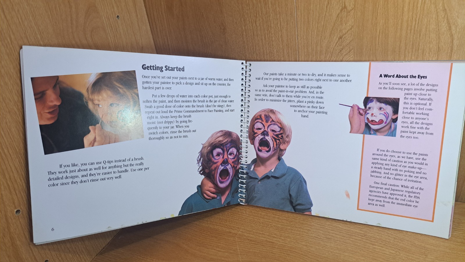 Face Painting by Klutz Editors 1990, Spiral Book (no Paint)