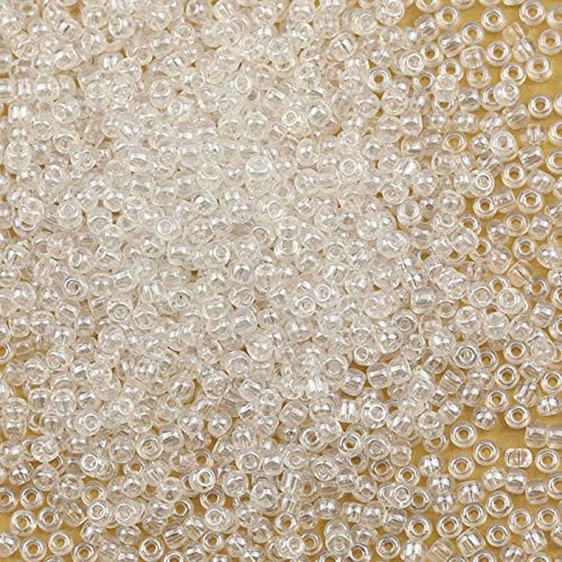 Crystal Pearl 3mm Seed Beads About 3600pcs/100Grams in Bag, 8/0 Glass Craft Bead