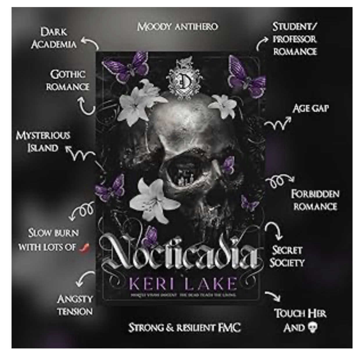 Nocticadia by Keri Lake, Gothic Dark Romance Book Paperback