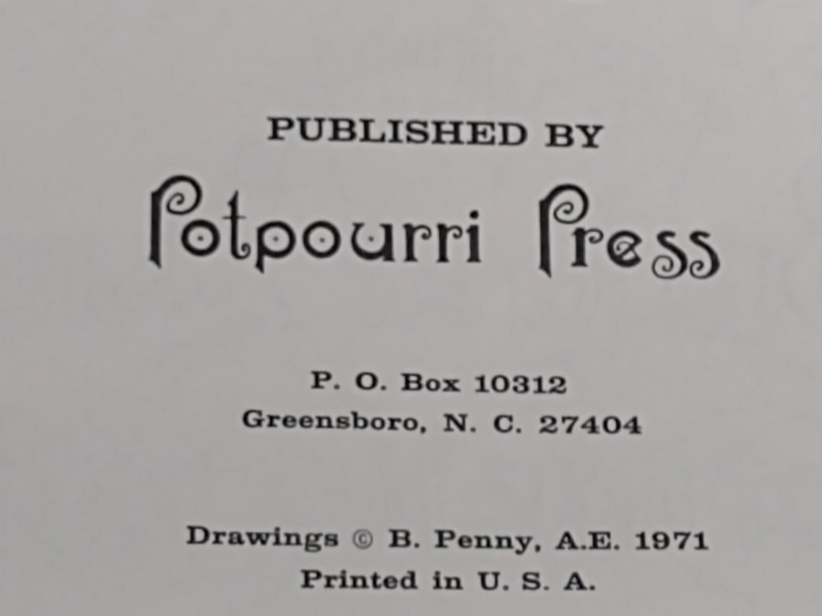 Vtg Coloring Book Potpourri Press Gobble Gobble Educational Adventure 1971