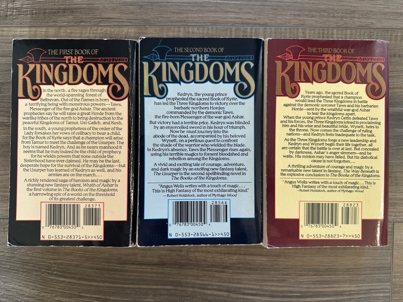 Angus Wells Books of the Kingdoms Trilogy Complete Set Wrath of Ashar PB