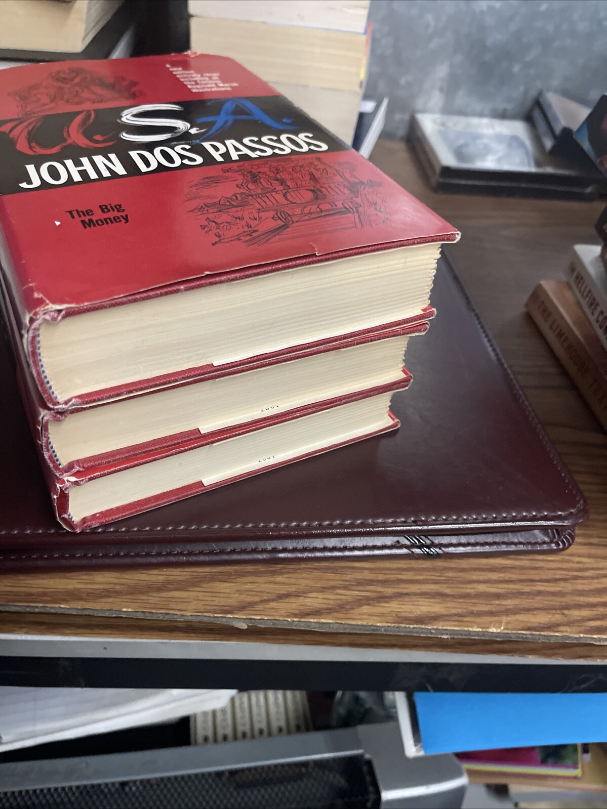 Trilogy USA; The 42nd Parallel; 1919; The Big Money by John Dos Passos 1960 HCDC