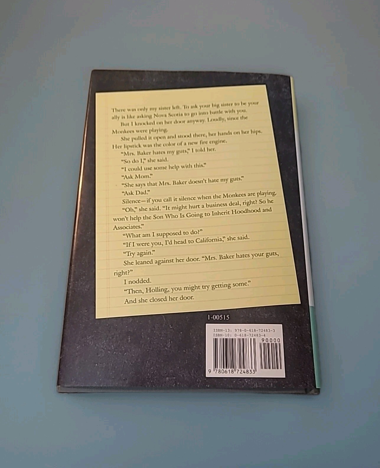 The Wednesday Wars Signed Hardcover Gary D. Schmidt 2007 V. Good, W/ Dust Cover
