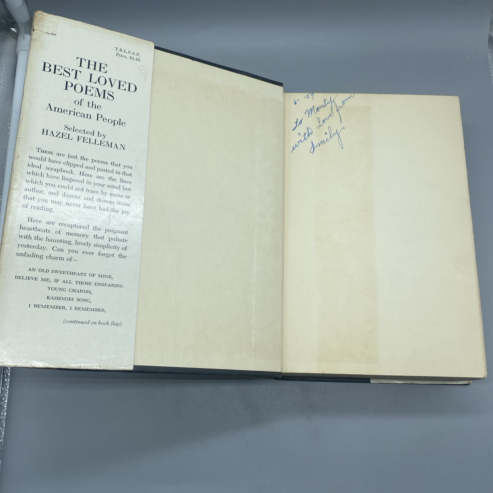 The Best Loved Poems Of The American People selected by Hazel Felleman HC 1936