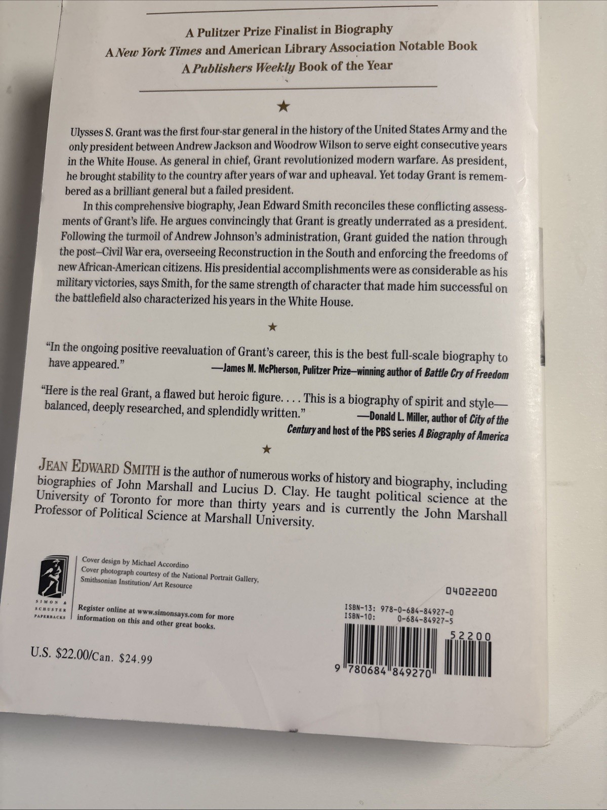 Grant by Jean Edward Smith (2002, Trade Paperback)