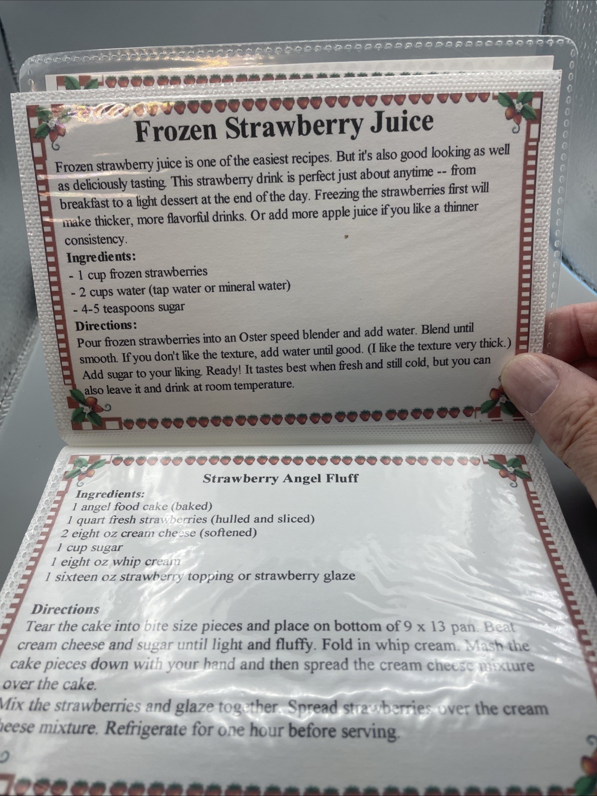 The Homemade Recipes for Strawberries , 2 Ea 4×6” Books