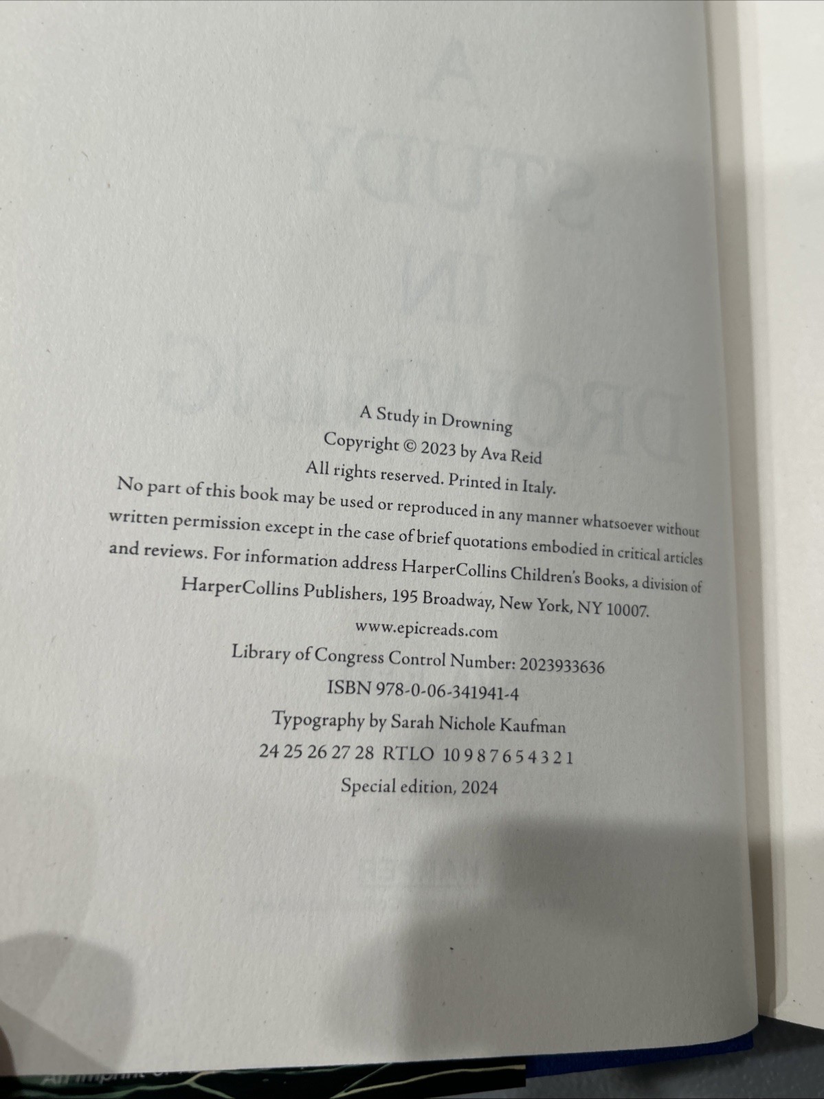 Ava Reid A Study in Drowning & A Theory of Dreaming Hardcover YA Fantasy Set
