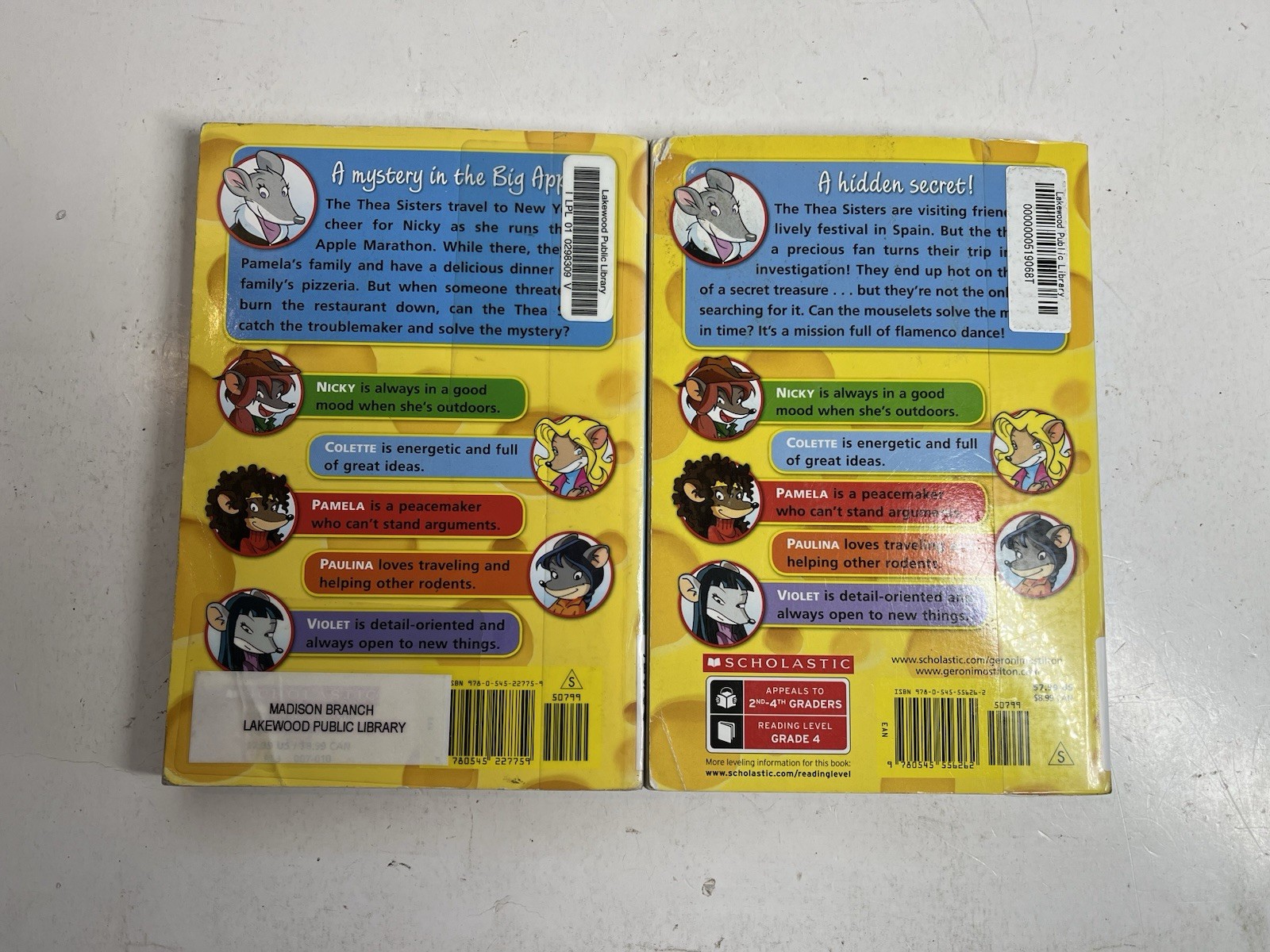 Thea Stilton Illustrated Paperback Book Lot Of 12 Scholastic Ex-Library Geronimo