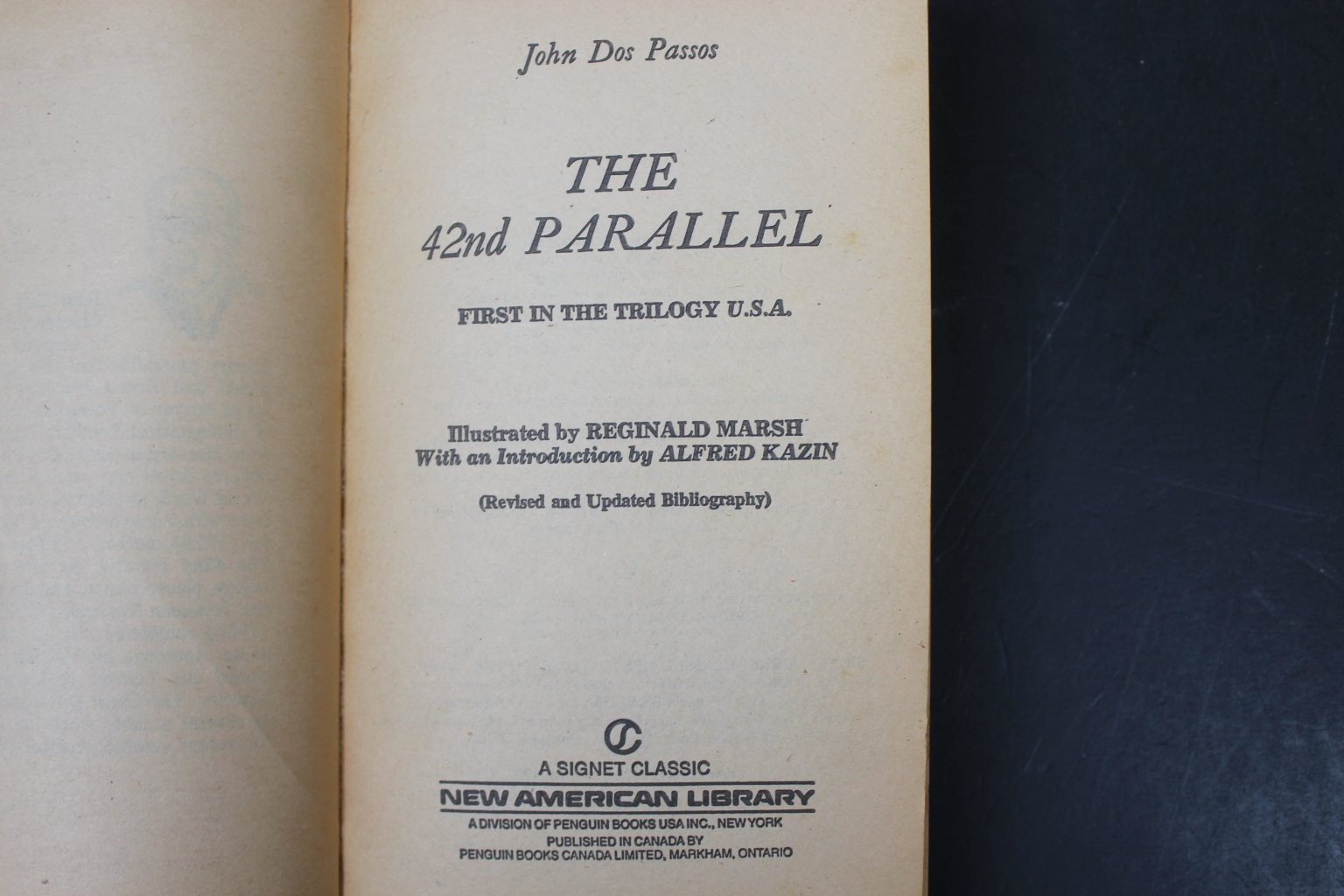 The 42nd Parallel John Dos Passos Signet Classic USA Trilogy Literature 1979 PB