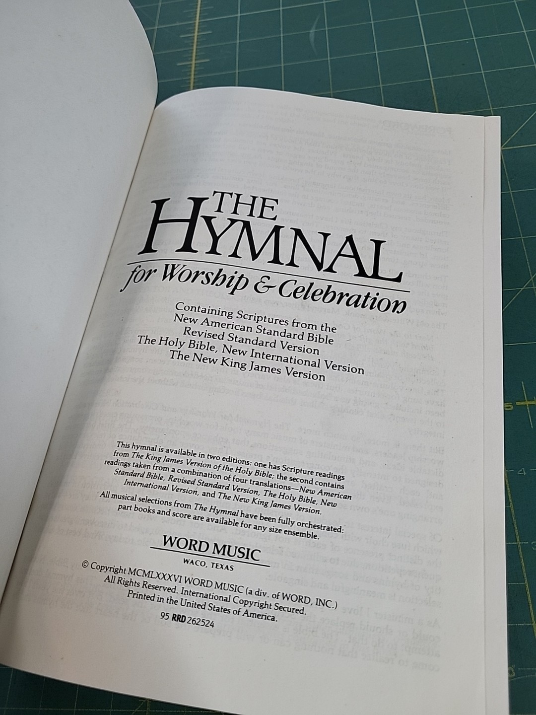 THE HYMNAL FOR WORSHIP & CELEBRATION Word Music HB 720 pages 1986