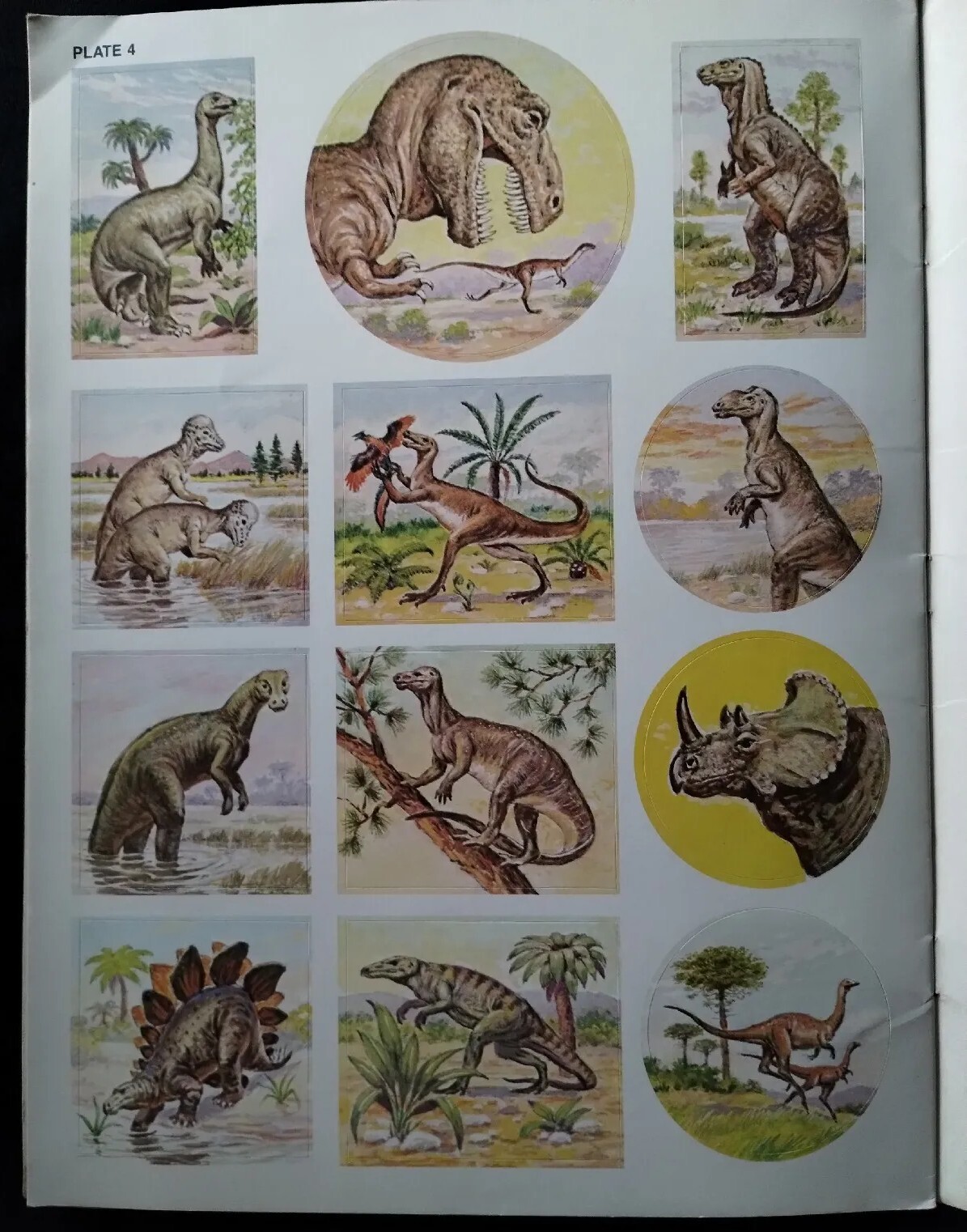 Vintage 1986 48 Full Color Dinosaur Stickers & Seals Kalmenoff Complete FASTSHIP