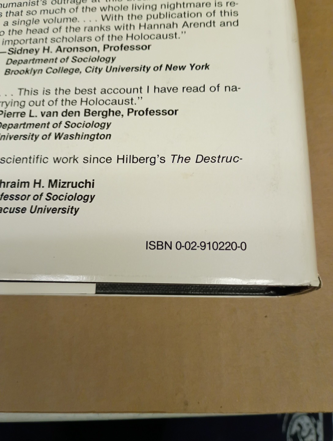 Accounting for Genocide… by Helen Fein 1979 Free Press HC w/ DJ
