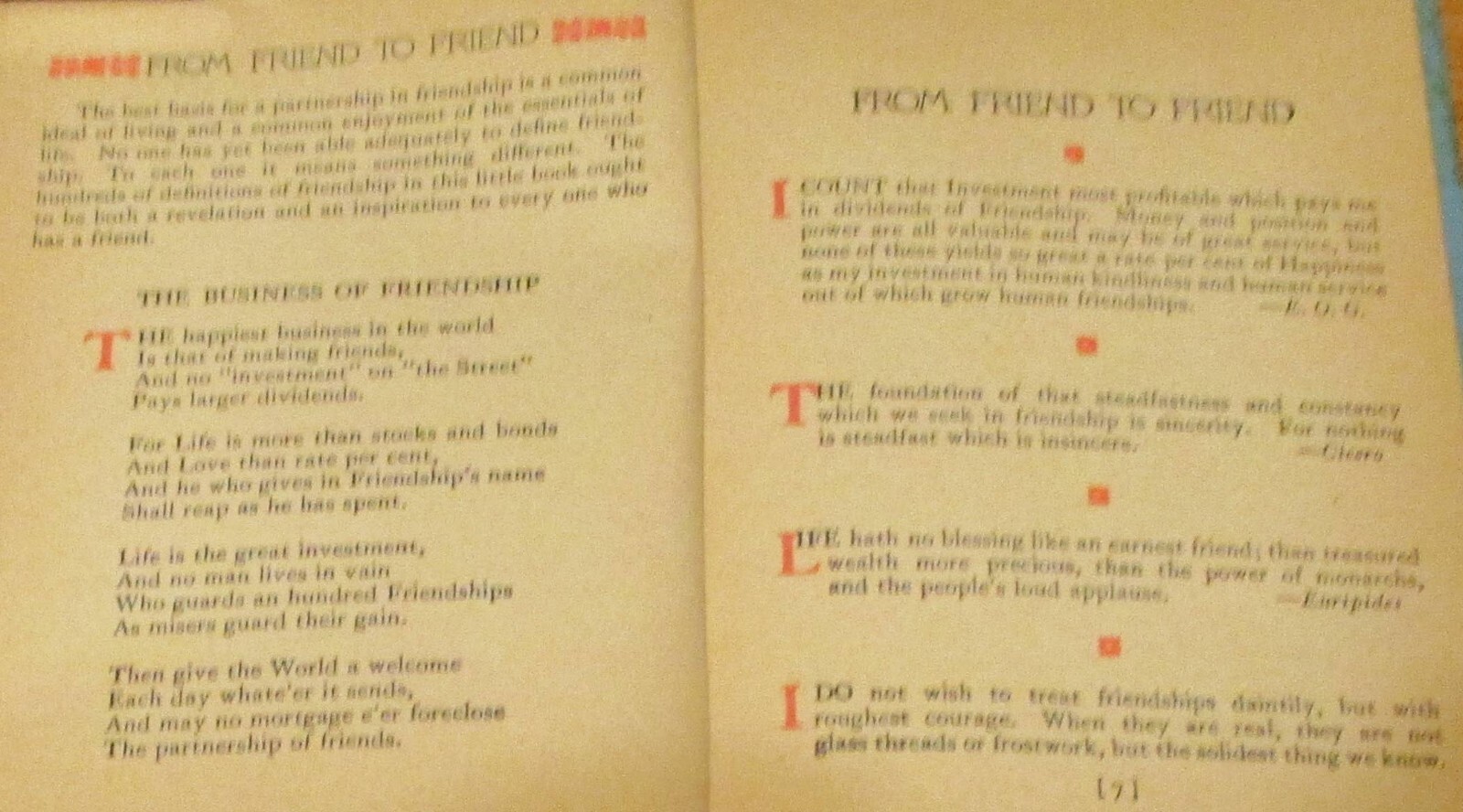 1916 From Friend To Friend H/C D/J 58 Pages NICE!!!!