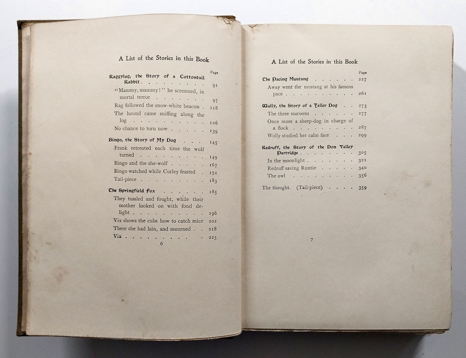 Wild Animals I Have Known by Ernest Thompson Seton HC 20th Impression 1906