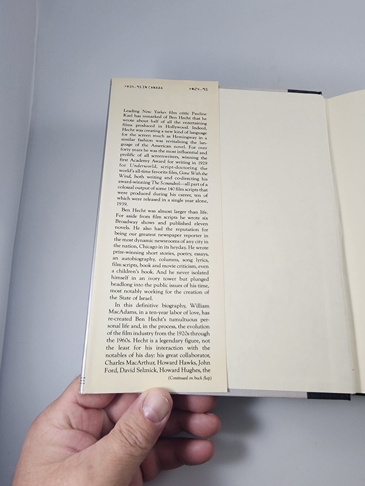 Ben Hecht: A Biography, The Man Behind The Legend by William Mac Adams