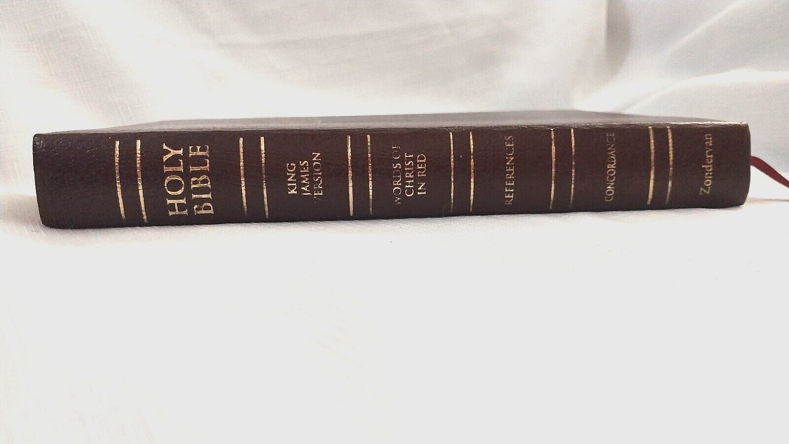 New,Indexed KJV Center Column Reference Bible, Burgundy Leather, RED LETTER,wBox