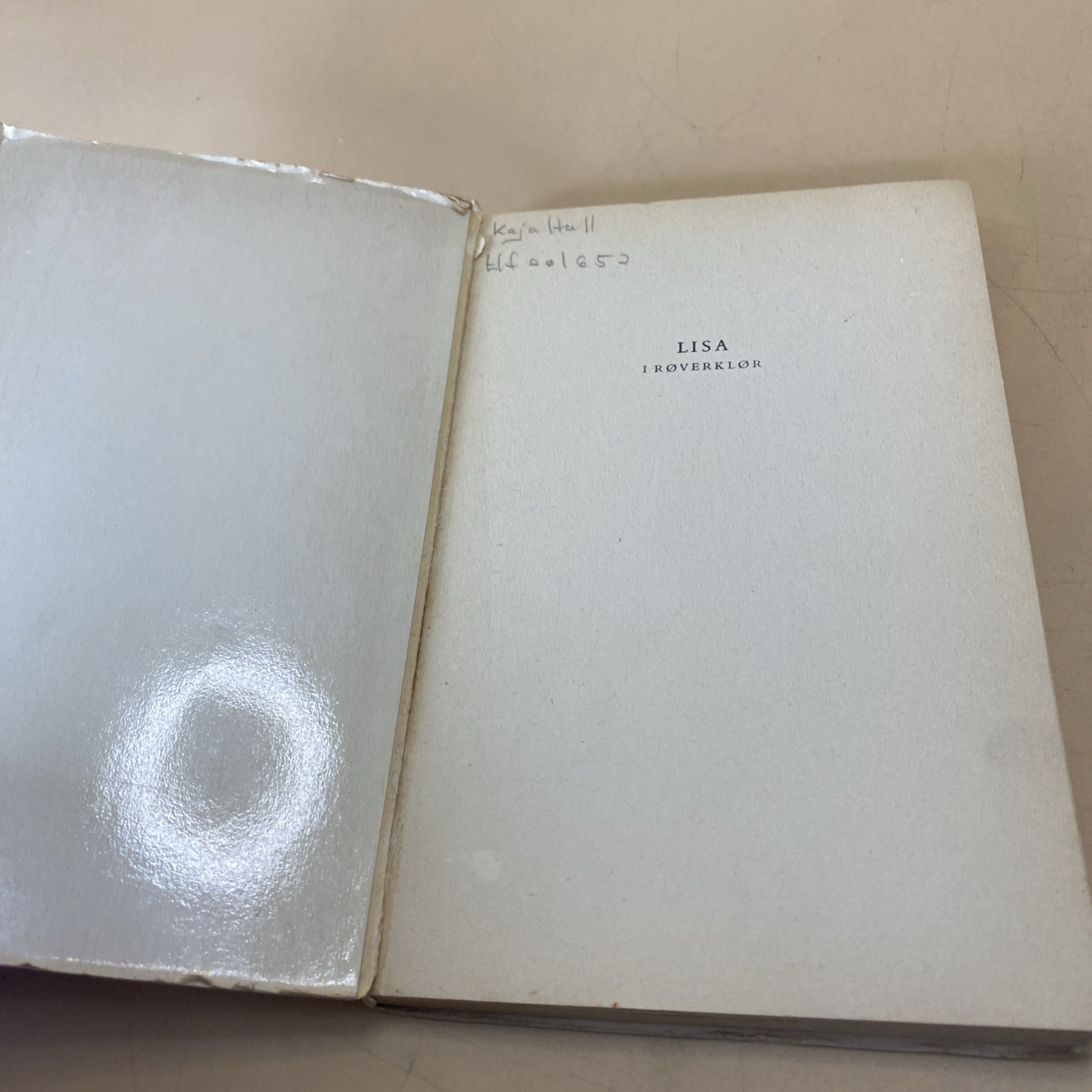 Lisa i Røverklør / 1960s Vintage book By Ingrid Tolderlund-Hansen in Swedish/