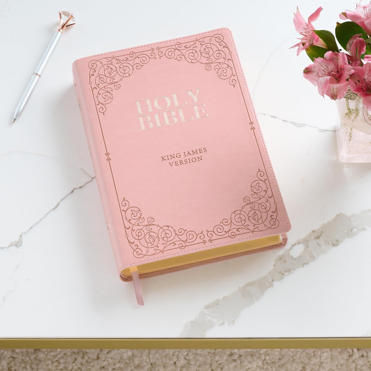 KJV Holy Bible, Giant Print Full-Size Faux Leather Red Letter Edition – Thumb