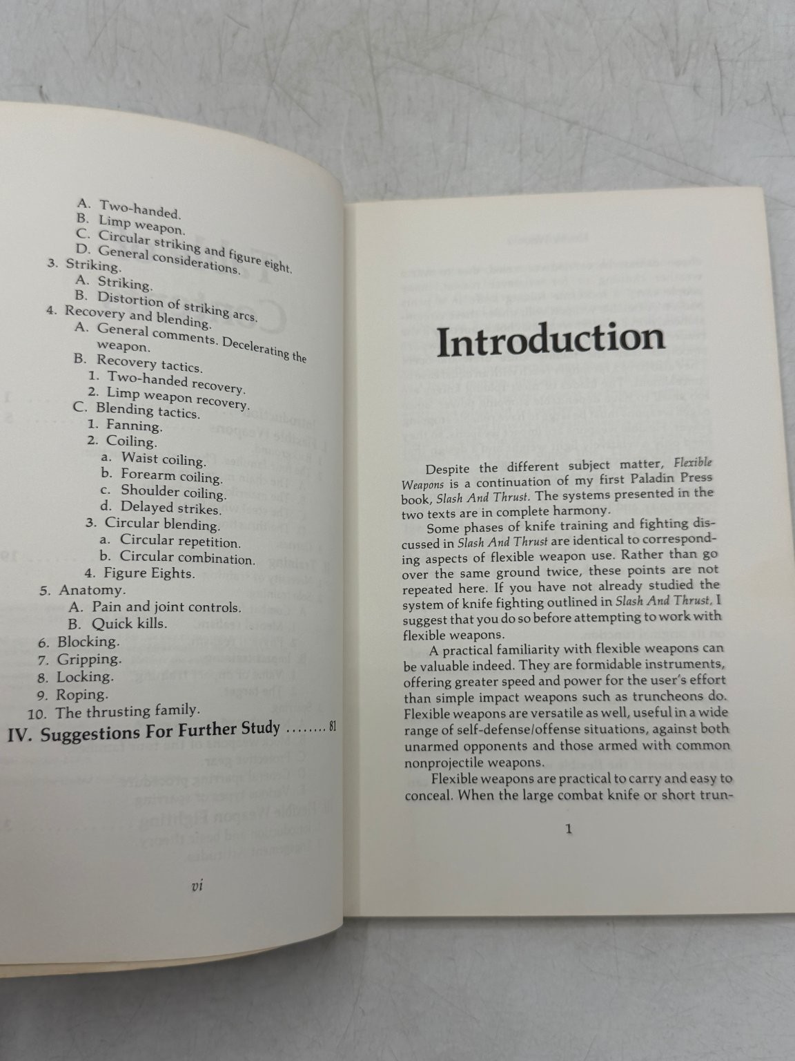 Flexible Weapons John Sanchez 1981 First Edition Martial Arts Paladin Press