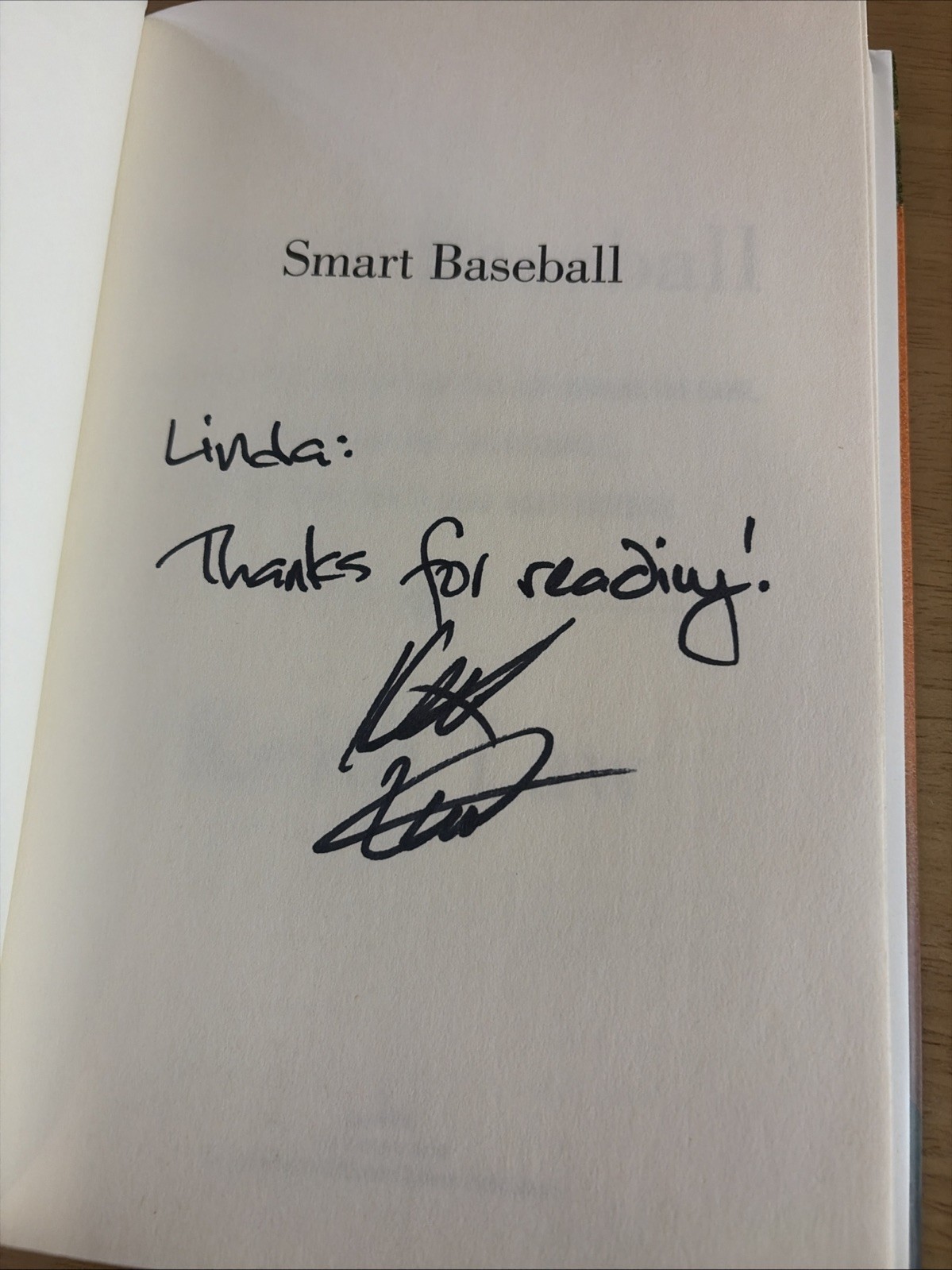 SIGNED Smart Baseball By Keith Law Hardcover, Dust Jacket William Morrow ~UNREAD