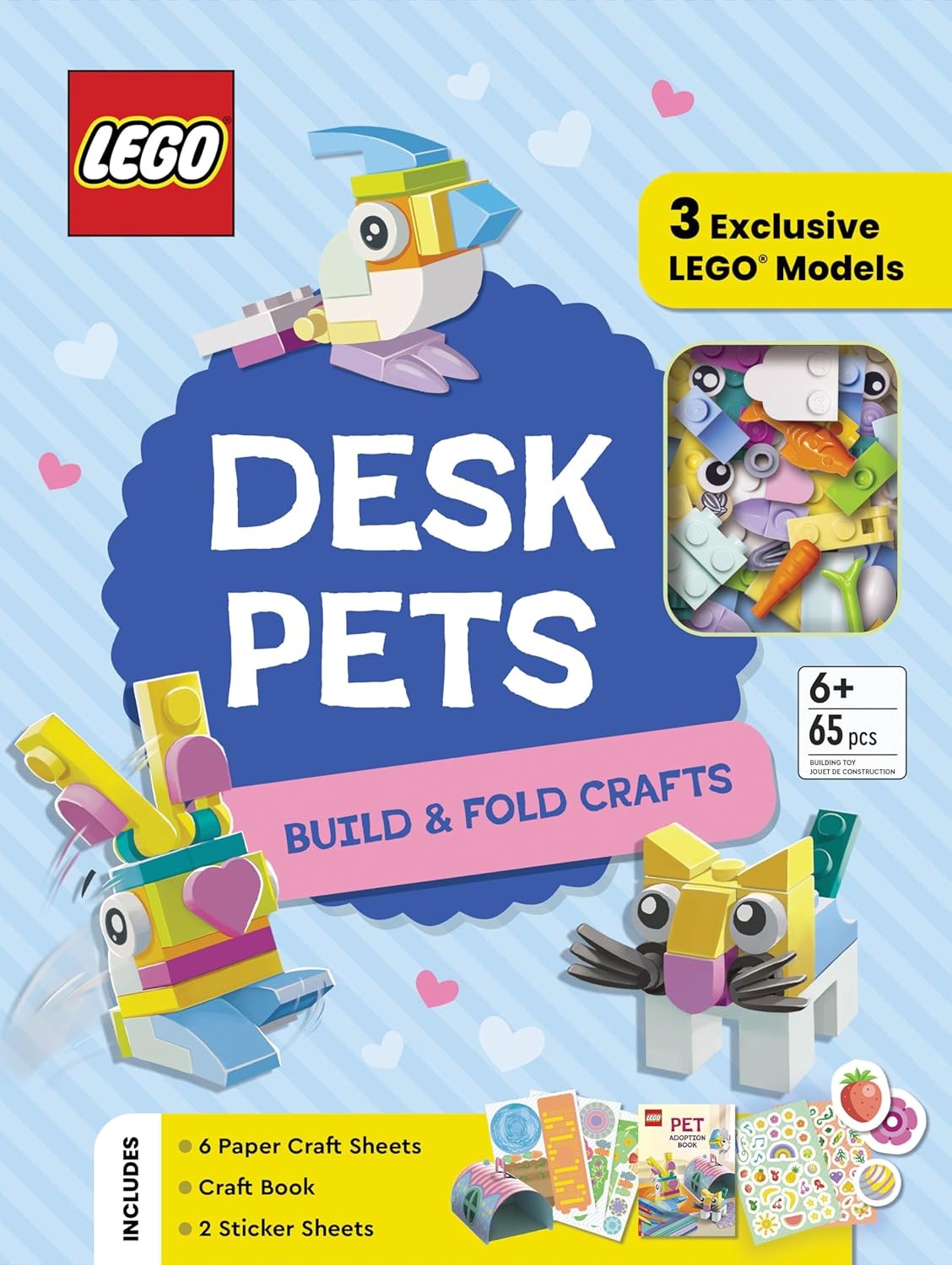 Lego(r) Desk Pets: Build & Fold Crafts Hardcover by Ameet Sp Z O O
