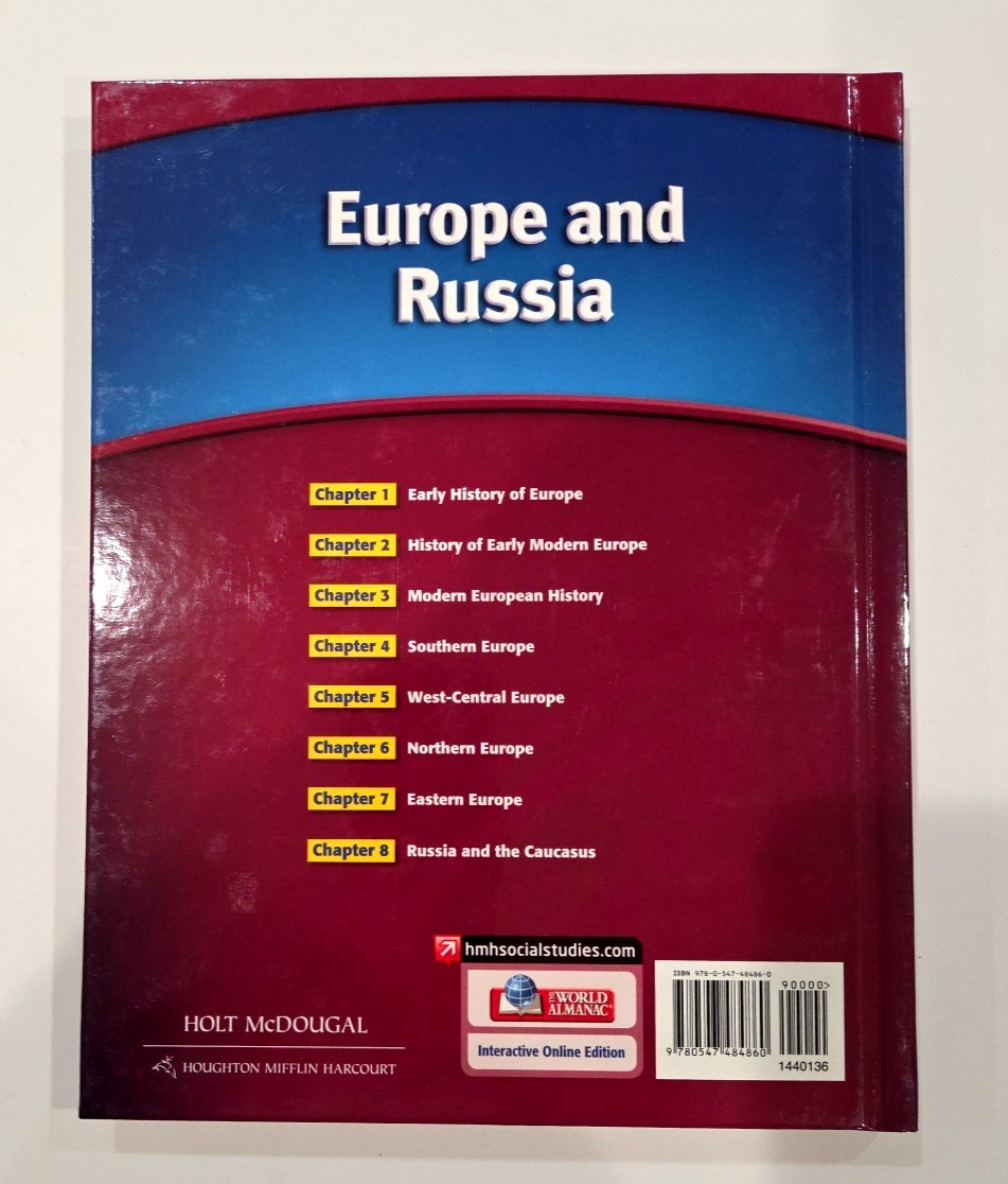 Holt McDougal WORLD GEOGRAPHY: EUROPE AND RUSSIA, Student Edition, HC, Grades6-8