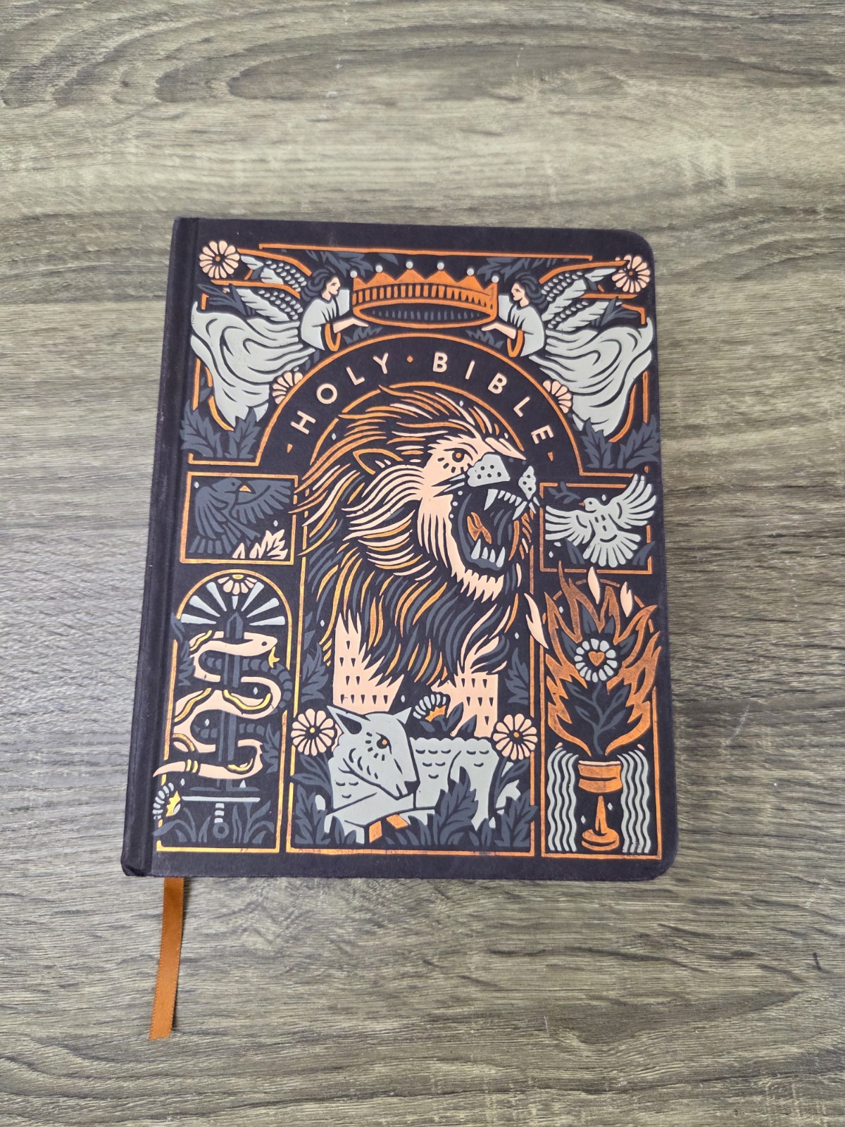 Holy Bible Crossway Decorative Hardcover Illustrated Lion Lamb ESV