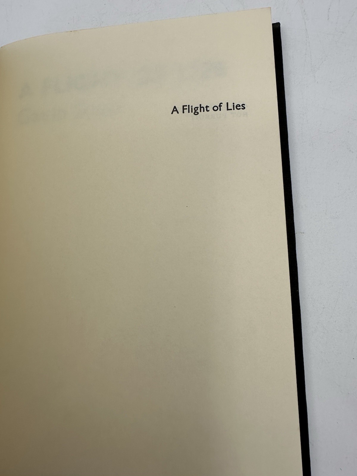 A Flight of Lies Gavin Scott St Martin’s Press Hardcover w/ Dust Jacket 1980 HTF
