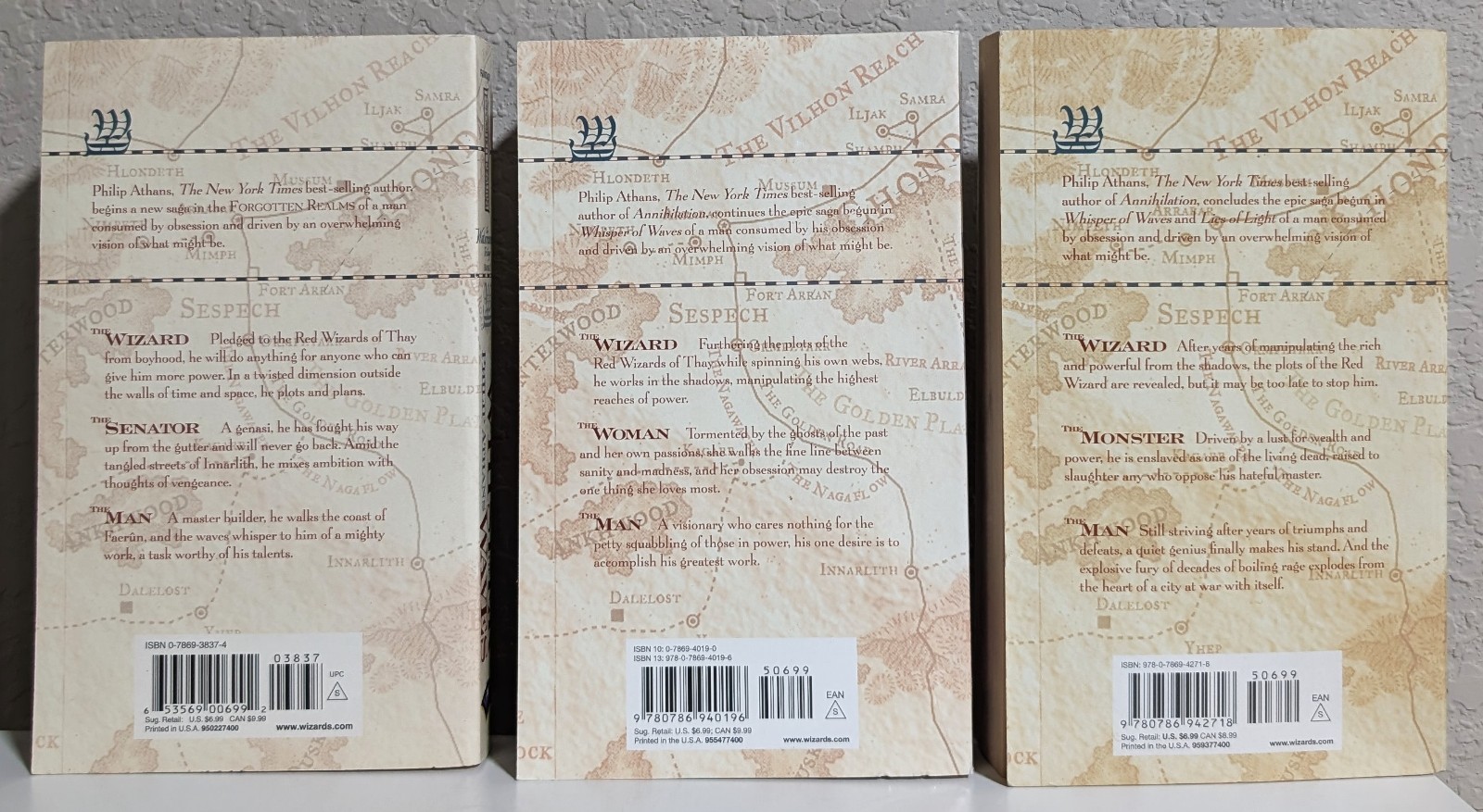 Forgotten Realms = Philip Athans = THE WATERCOURSE TRILOGY = 3 pbks VG all 1/1st