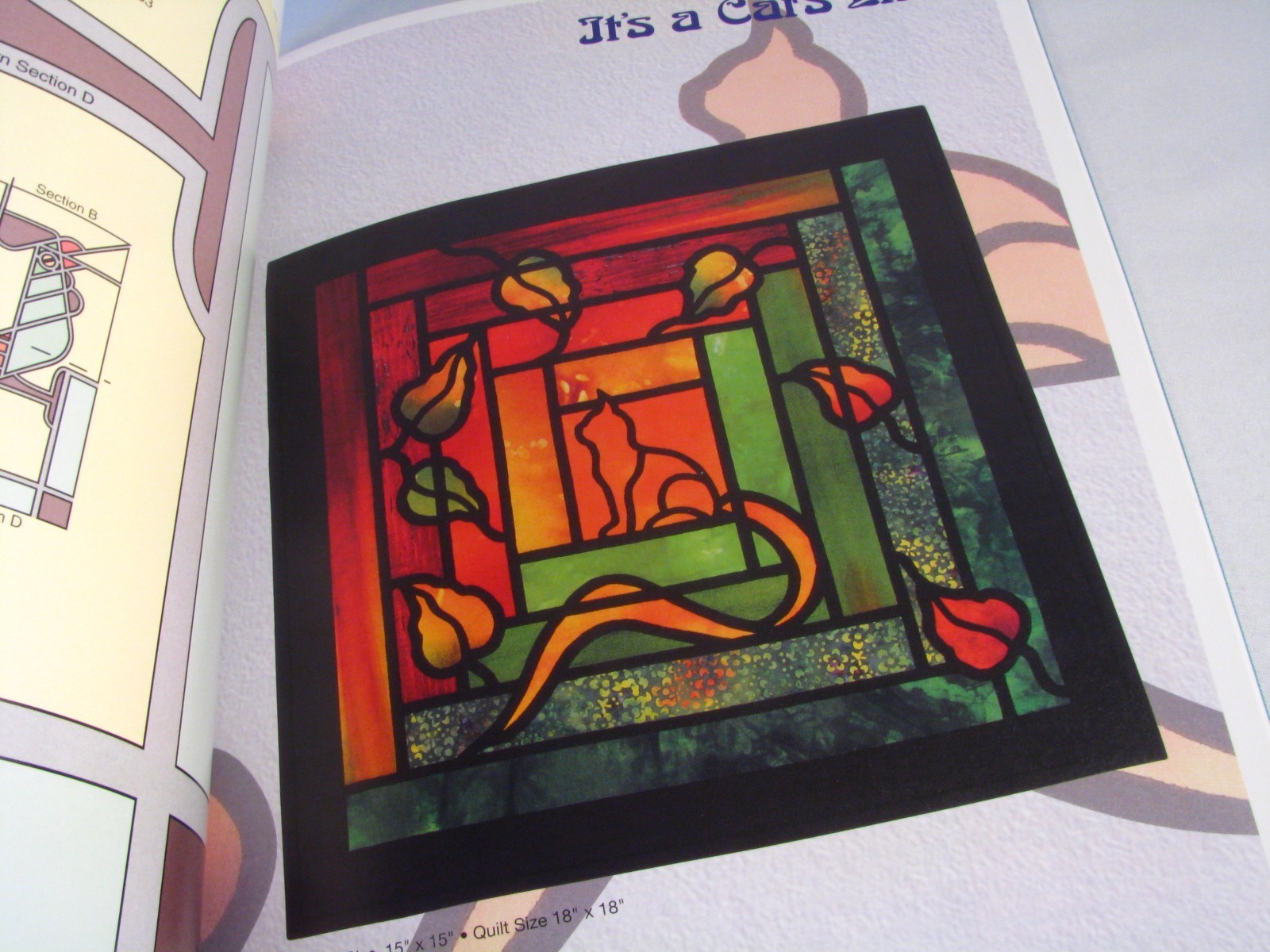 Stained Glass Quilt Applique Pattern Book The Simple Fused Way Paperback Ex Cond
