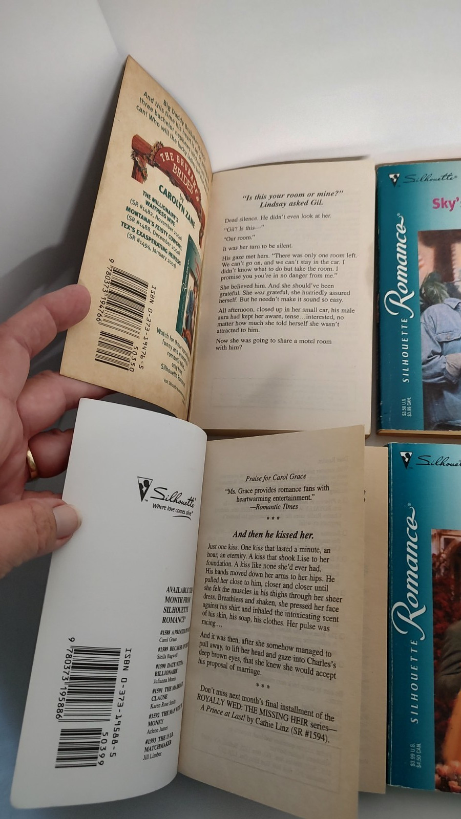 Silhouette & Harlequin Romance Lot of 15 2000-2006 Teal Spines