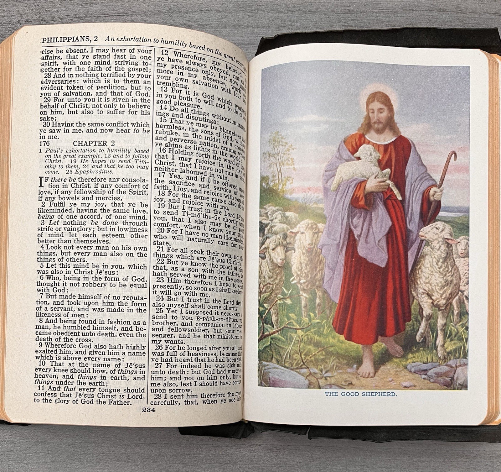Handsize 1945 National Bible Press; Self Pronouncing KJV Study Helps; Color Maps