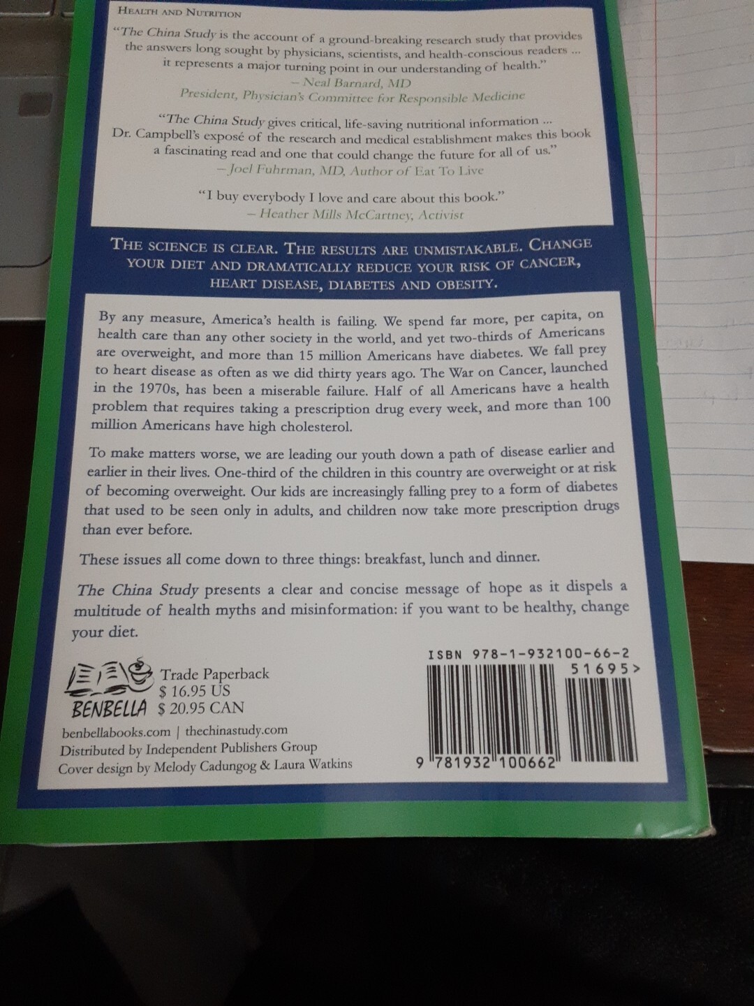 China StudyThe by T. Colin Campbell Ph.D. (2006)