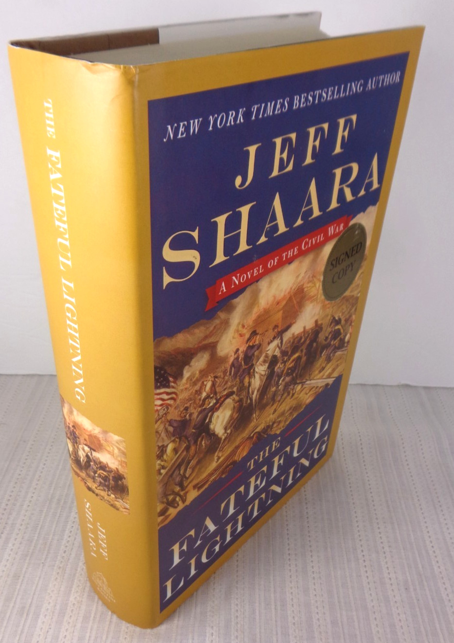 Jeff Shaara – The Fateful Lightning Signed Civil War Novel 1st Ed HC/DJ VG!