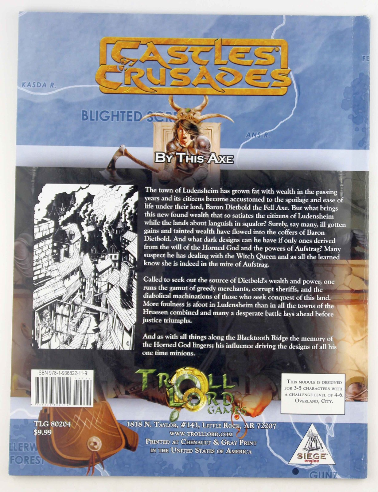 Castles & Crusades A4 Usurpers of the Fell Axe Davis Chenault Troll Lord Games
