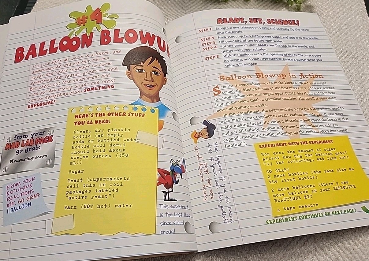 Scholastic Explosive Reactions Experiment Log + Science Secrets by Troll ~ NEW
