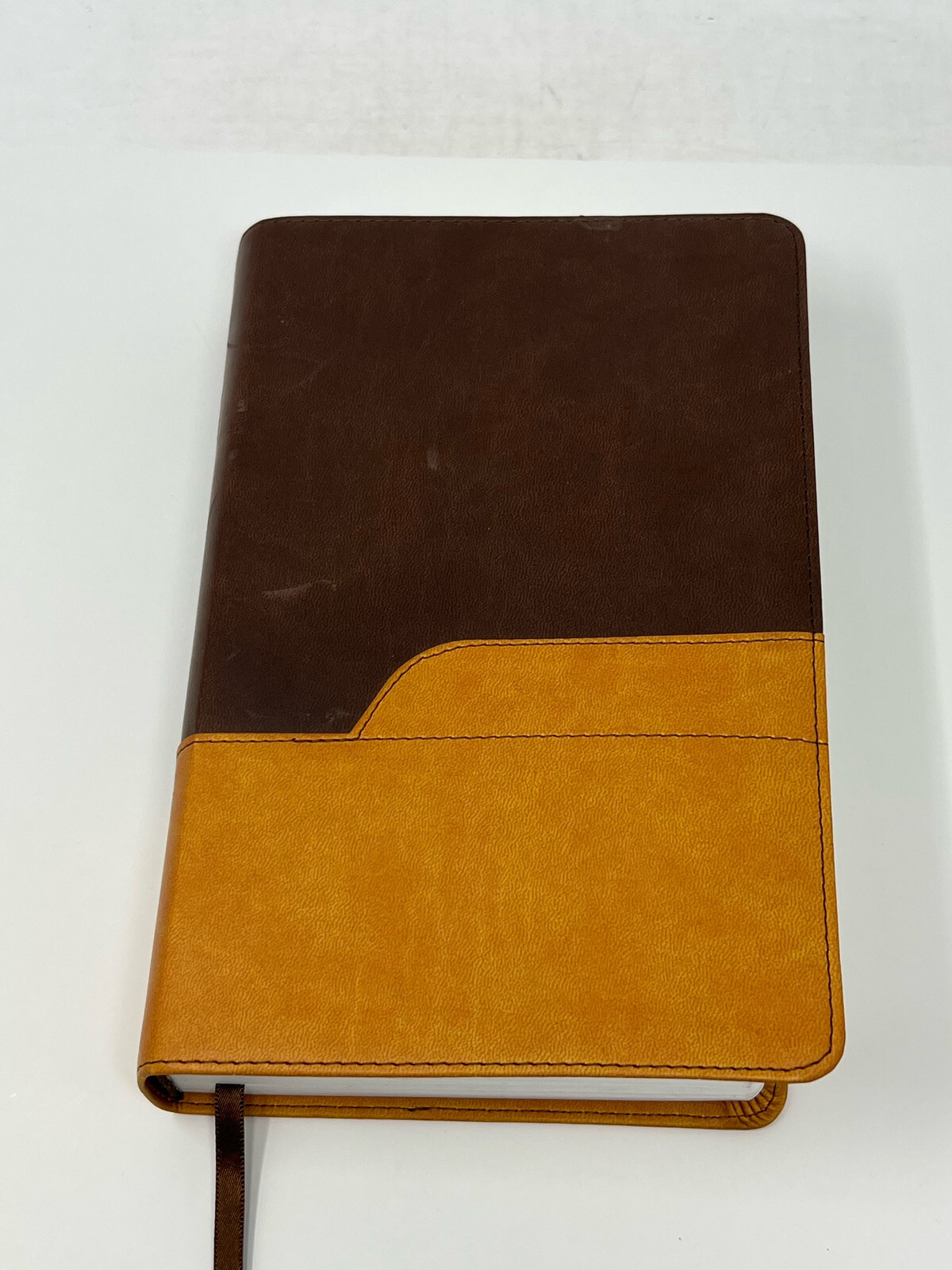 ✝️ LARGE PRINT Zondervan NIV Church Bible 2011 Duo-Tone Brown / Tan CLEAN