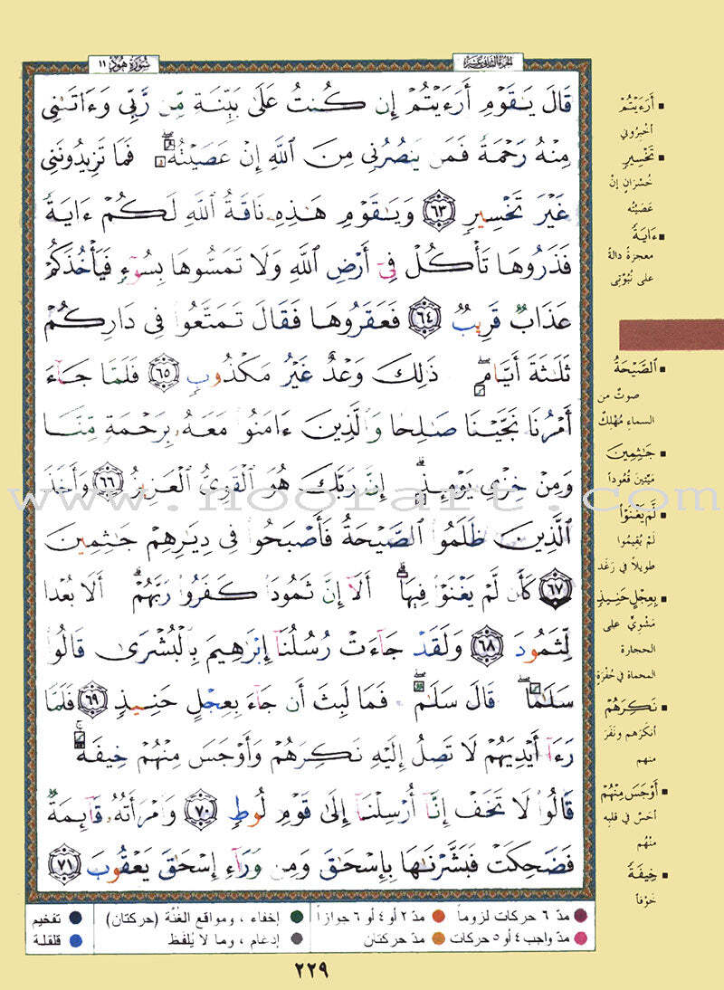 Tajweed Qur’an (Whole Qur’an, With Zipper, Size: 4.5″x 5.5″) (Colors May Vary)