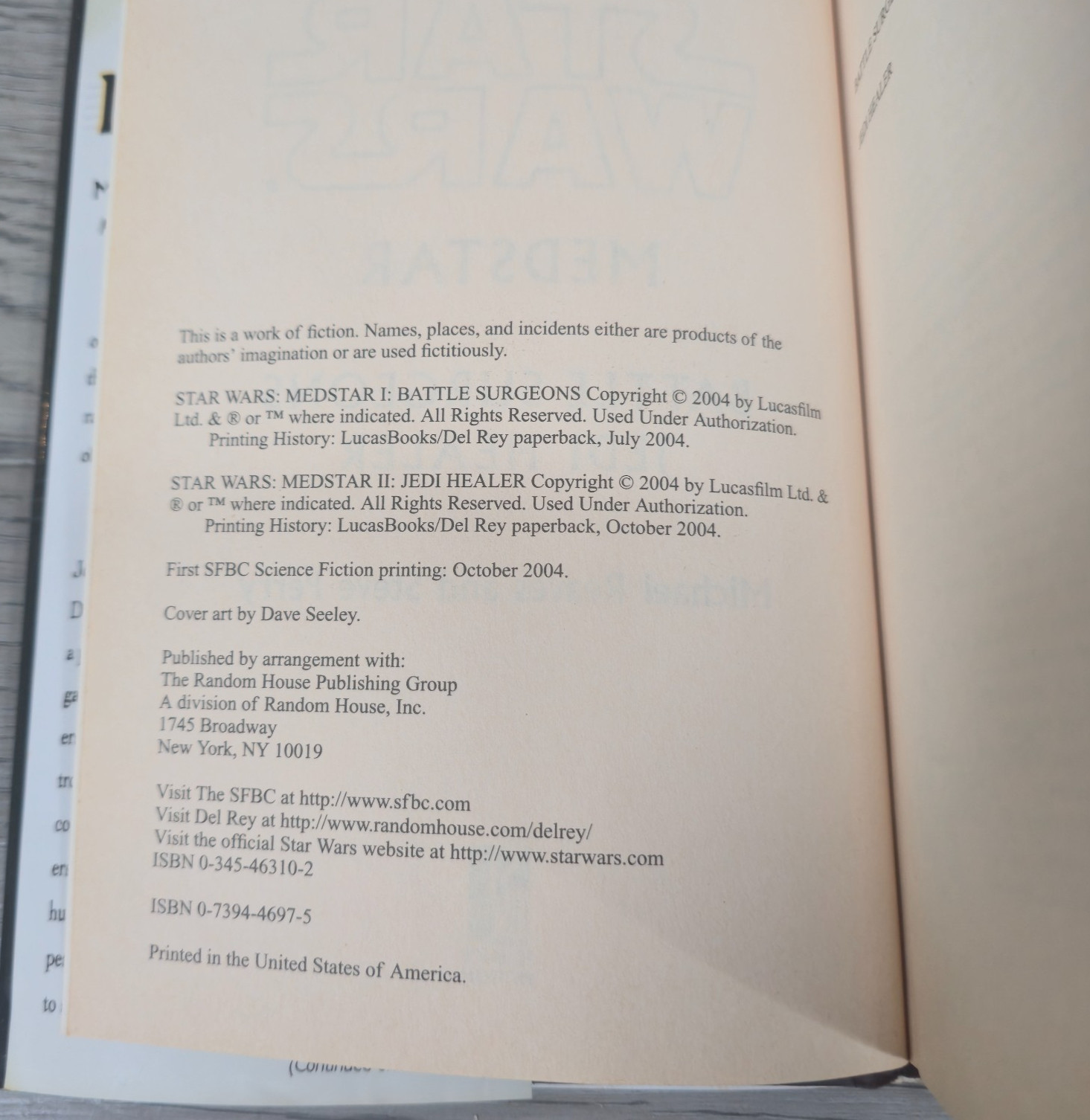 Star Wars Medstar Duology SFBC Hardcover Battle Surgeons Jedi Healer Clone Wars