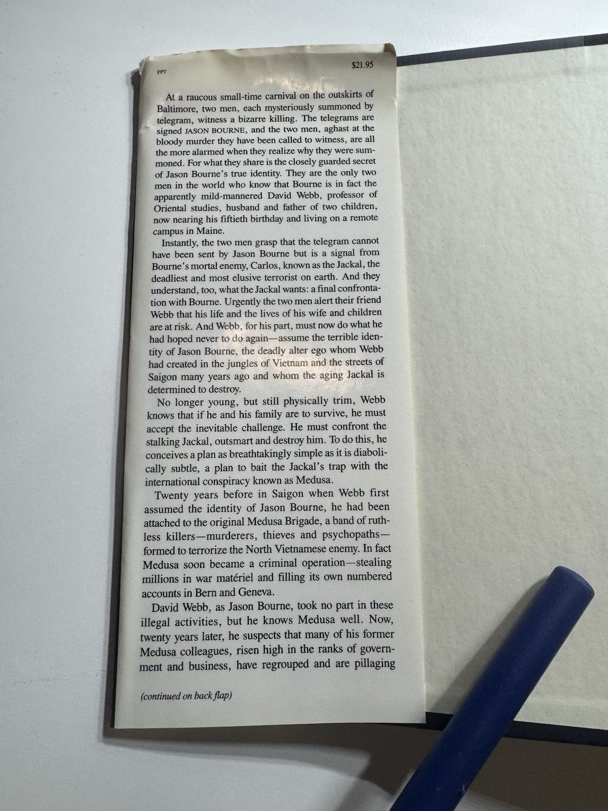 The Bourne Ultimatum, Robert Ludlum (1990) 1st Edition 2nd Printing Hardcover DJ